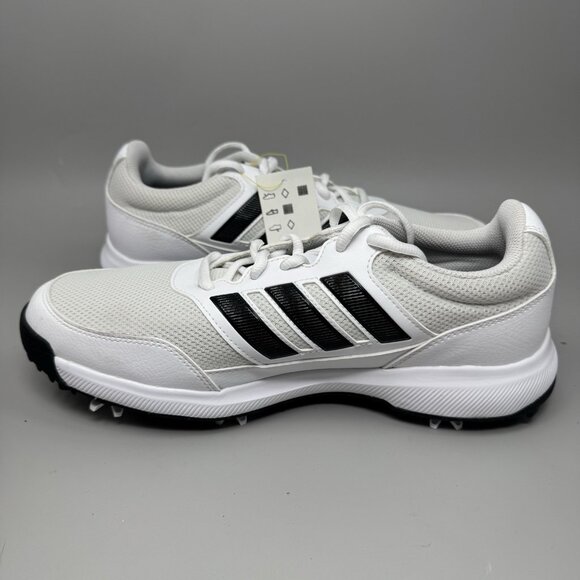 Adidas Tech Response 2.0 White Black Mens Spike Golf Shoes EE9121 Size 9.5 New main image 4